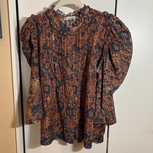 NWOT Ulla Johnson Batik Blouse size 12 - Picture 1 of 7